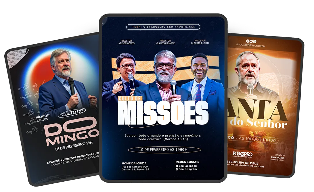 KDGPRO em tablets - artes profissionais gospel